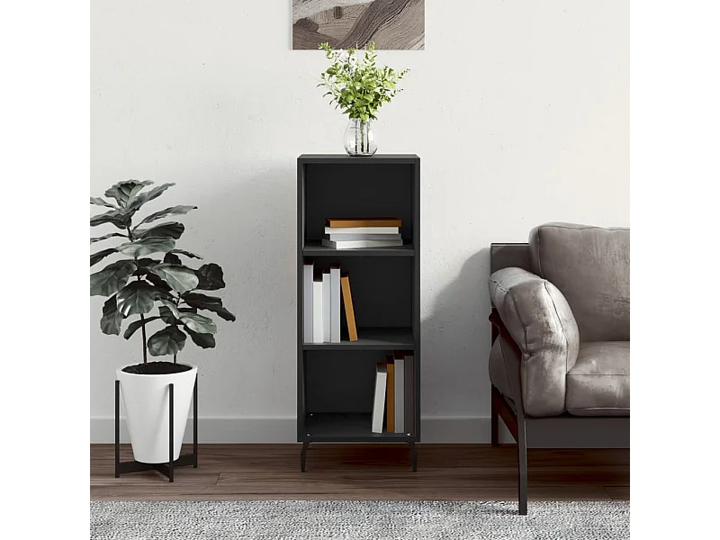 Sideboard Schwarz Anrichte 34,5x32,5x90 cm Holzwerkstoff -RM70637