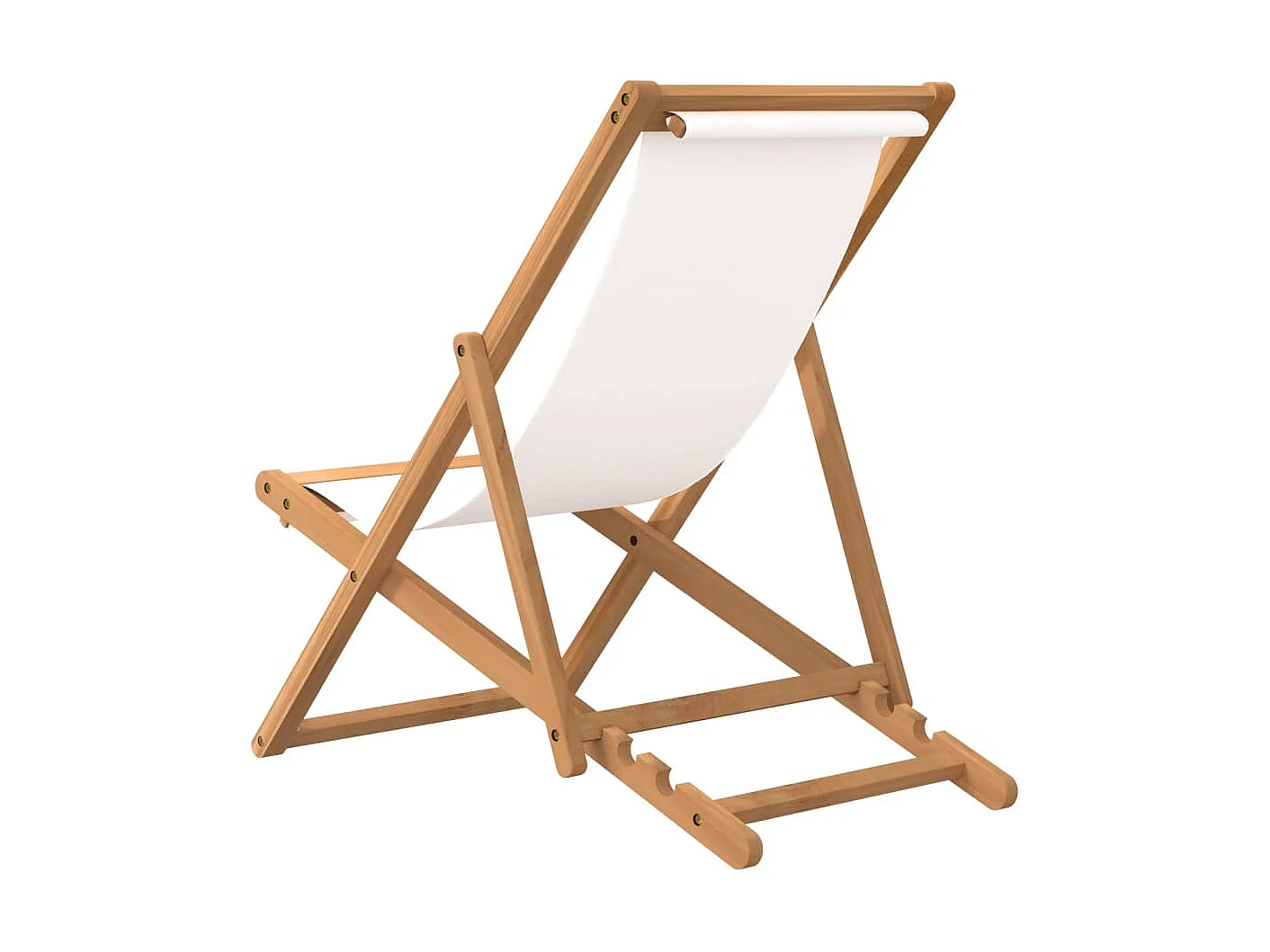 Chaise de jardin Teck 56 x 105 x 96 cm Couleur crème SEF49022