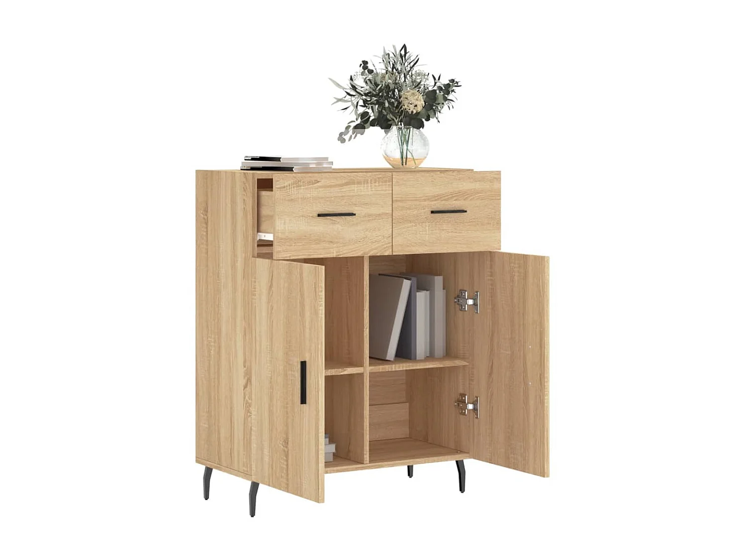 Sideboard Anrichte Sonoma-Eiche 69,5x34x90 cm Holzwerkstoff -RM15262