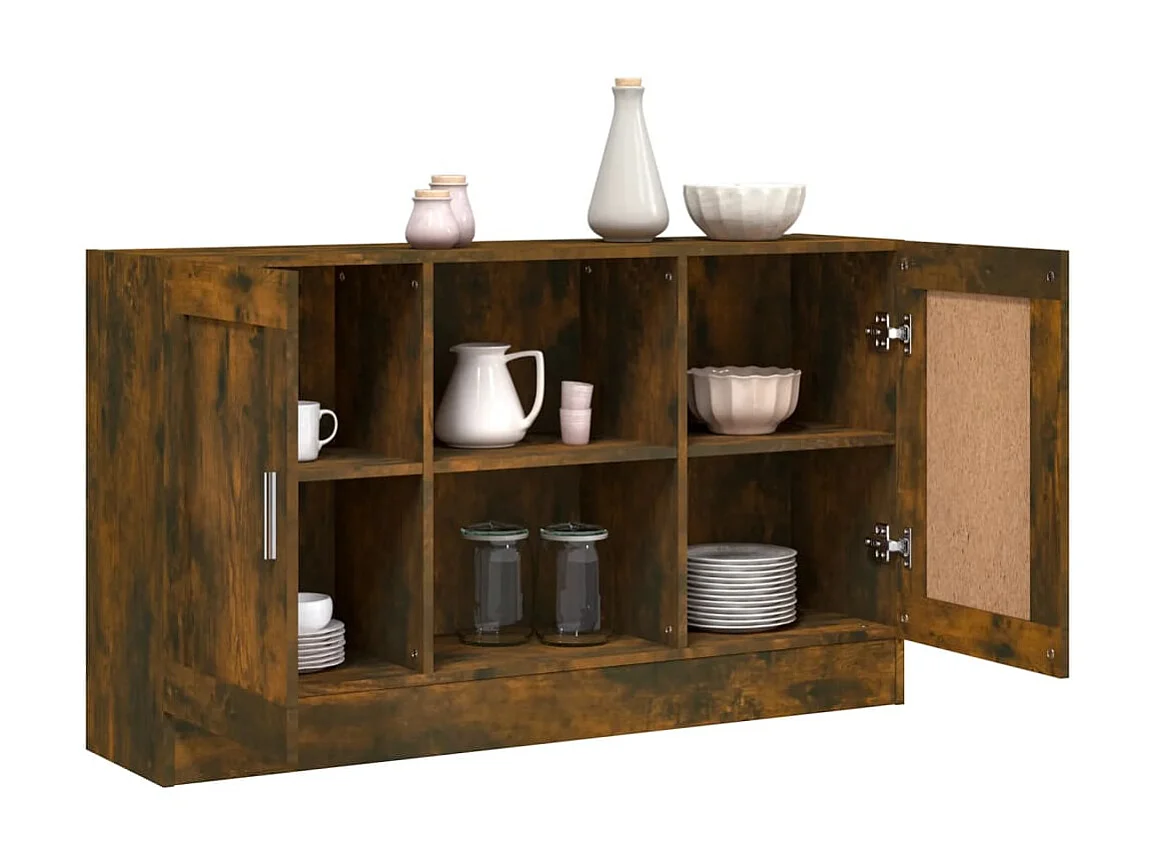 Sideboard Anrichte Räuchereiche 120x30,5x70 cm Holzwerkstoff -RM49655
