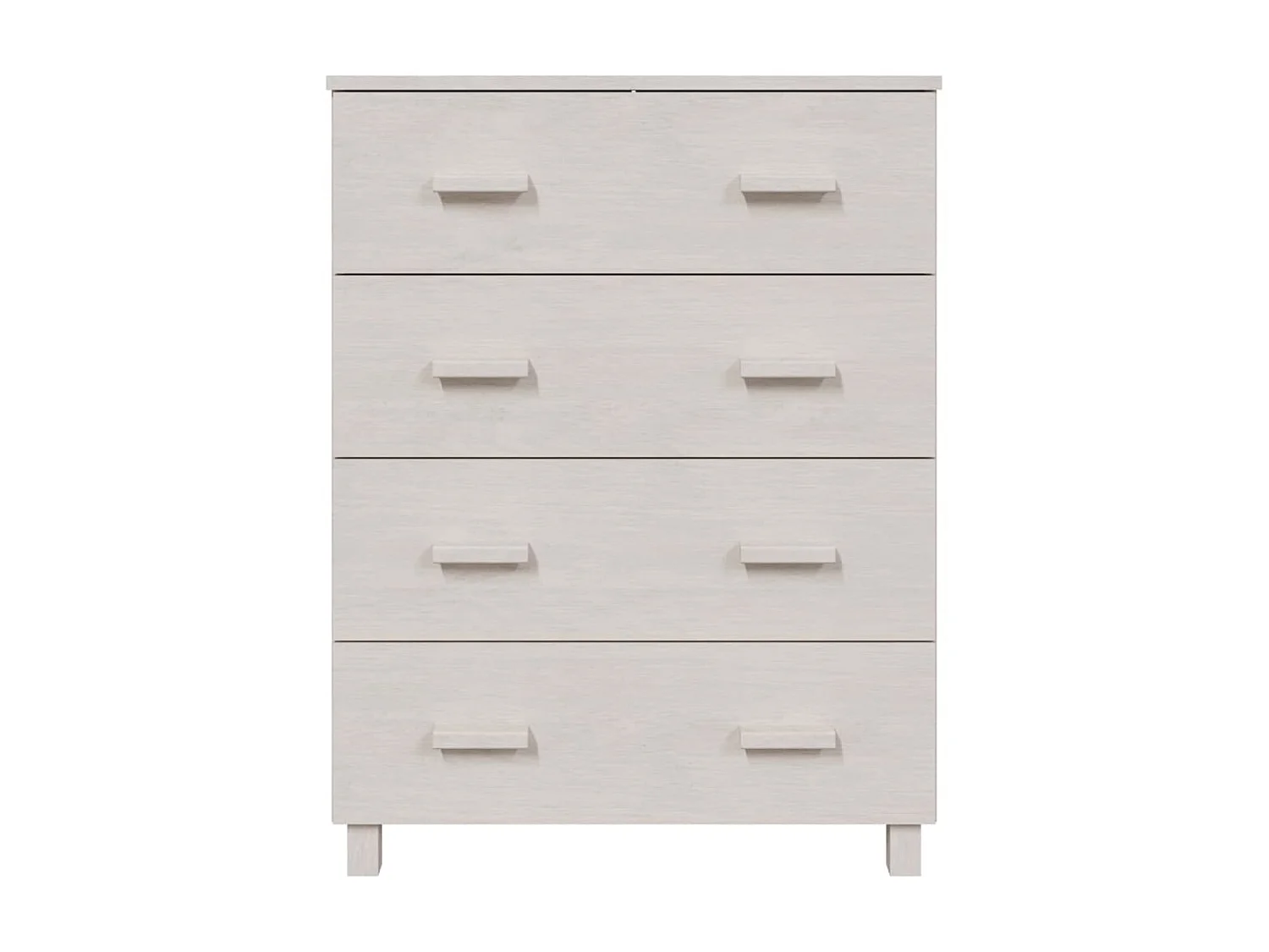 Sideboard Lowboard - HAMAR Weiß 79x40x103,5 cm Massivholz Kiefer -RM92969