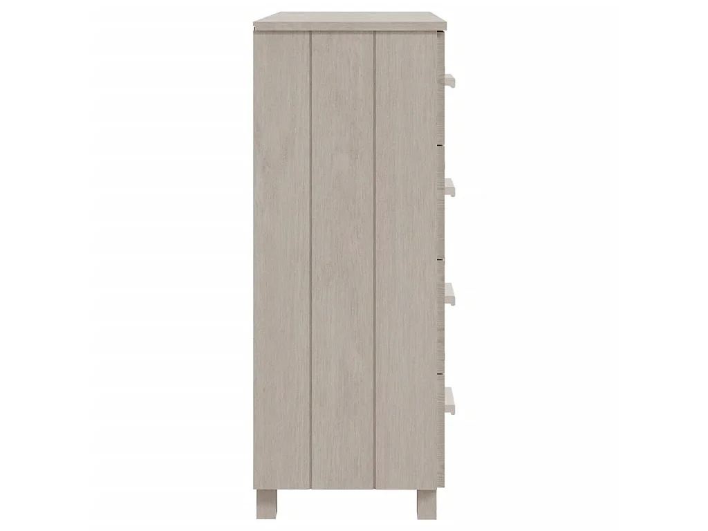 Sideboard Lowboard - HAMAR Weiß 79x40x103,5 cm Massivholz Kiefer -RM92969