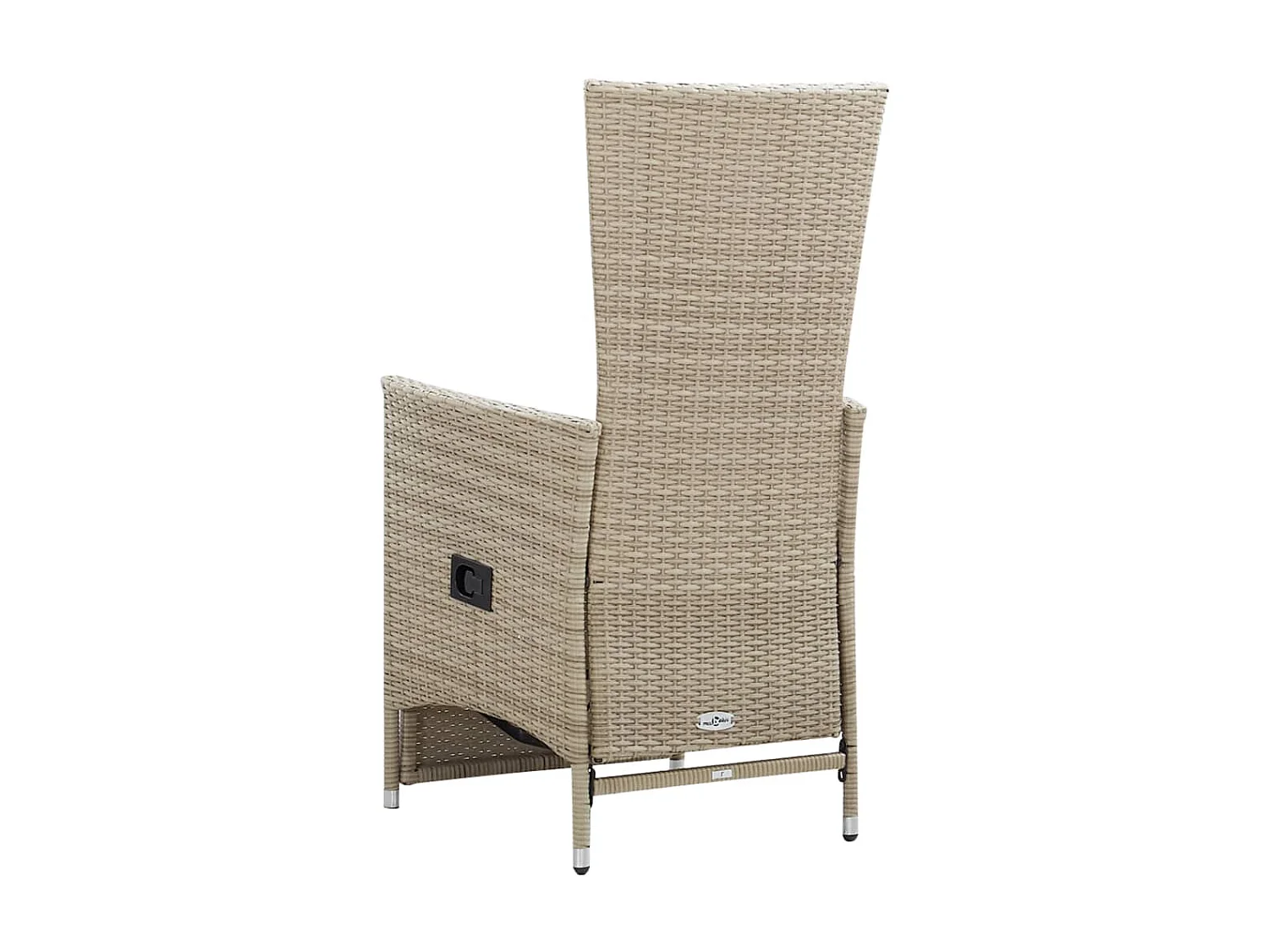 Chaises inclinables 2 pcs et coussins Résine tressée Beige SEF66367