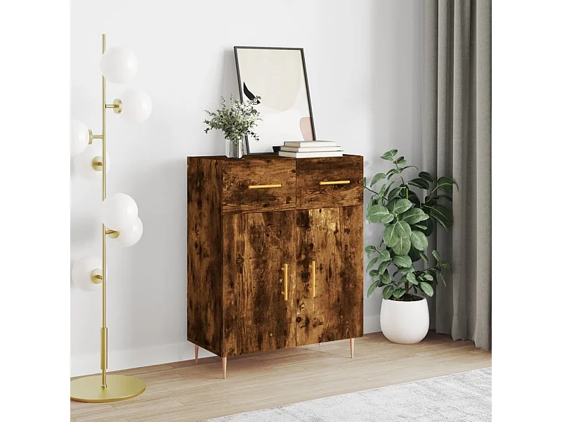 Sideboard Anrichte Räuchereiche 69,5x34x90 cm Holzwerkstoff -RM46919