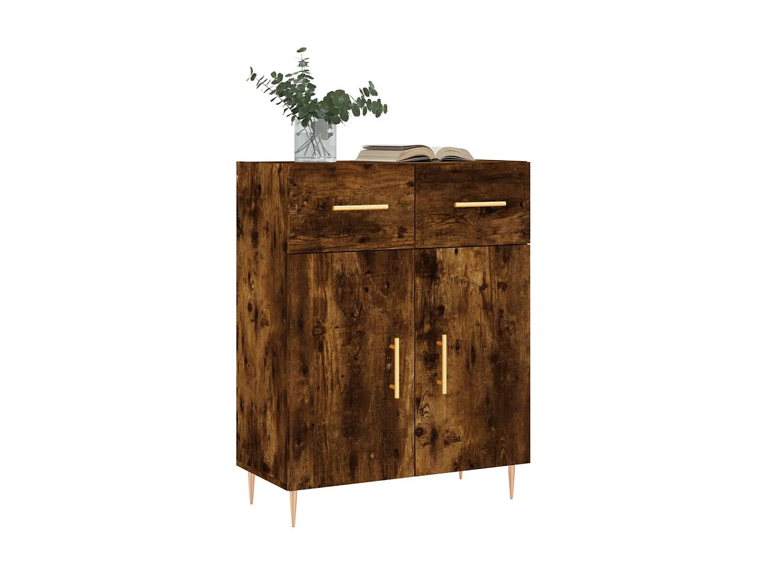 Sideboard Anrichte Räuchereiche 69,5x34x90 cm Holzwerkstoff -RM46919