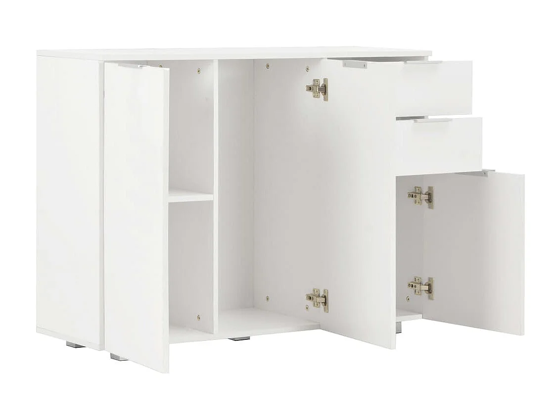 Sideboard Lowboard - Hochglanz-Weiß 107x35x80,5 cm -RM61258