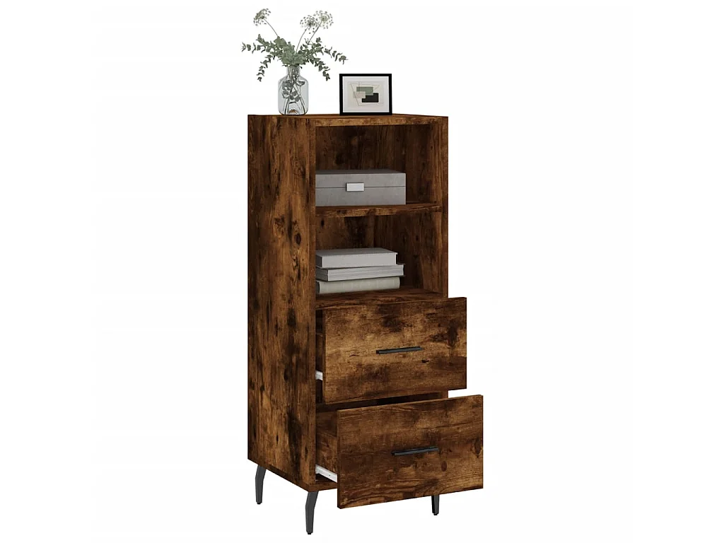 Sideboard Anrichte Räuchereiche 34,5x34x90 cm Holzwerkstoff -RM69628