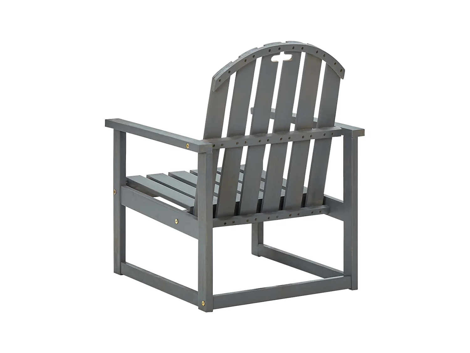 Chaises de jardin 2 pcs Gris Bois d'acacia solide SEF81253