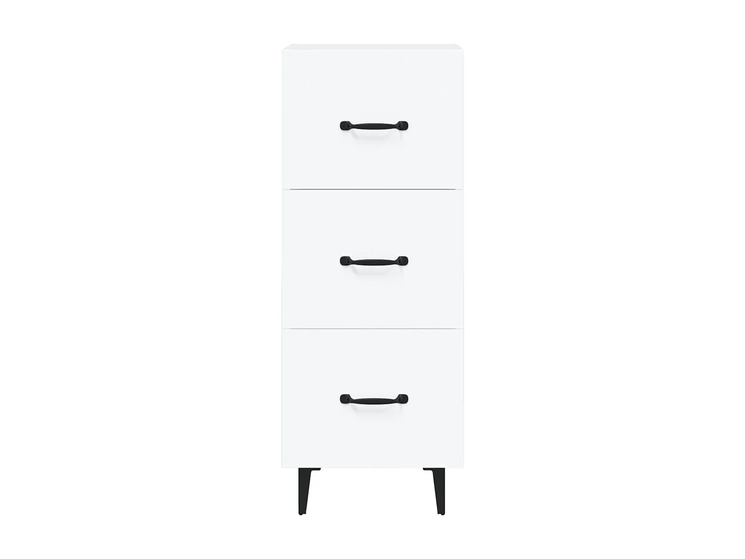 Sideboard Weiß Anrichte 34,5x34x90 cm Holzwerkstoff -RM66364