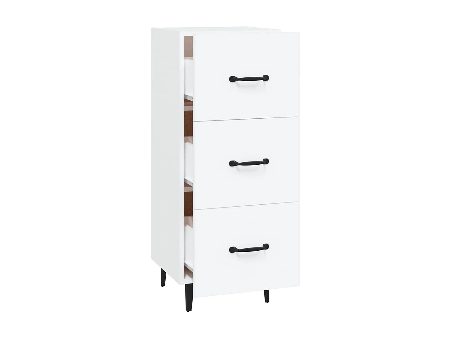 Sideboard Weiß Anrichte 34,5x34x90 cm Holzwerkstoff -RM66364