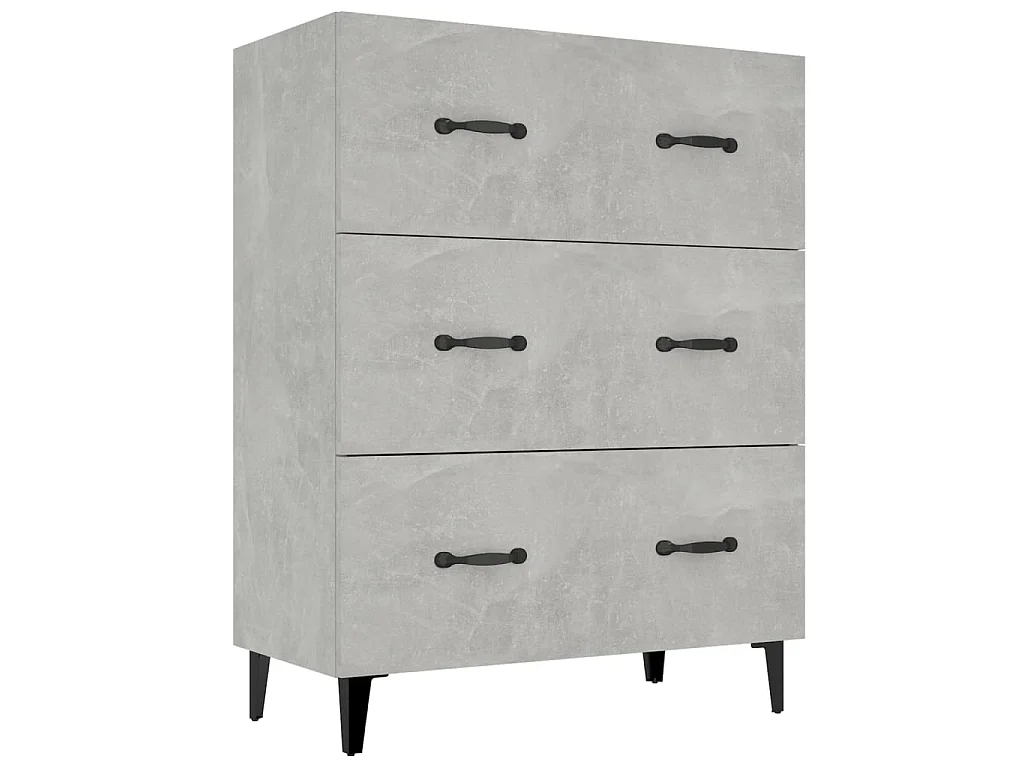 Sideboard Lowboard - Betongrau 69,5x34x90 cm Holzwerkstoff -RM86592