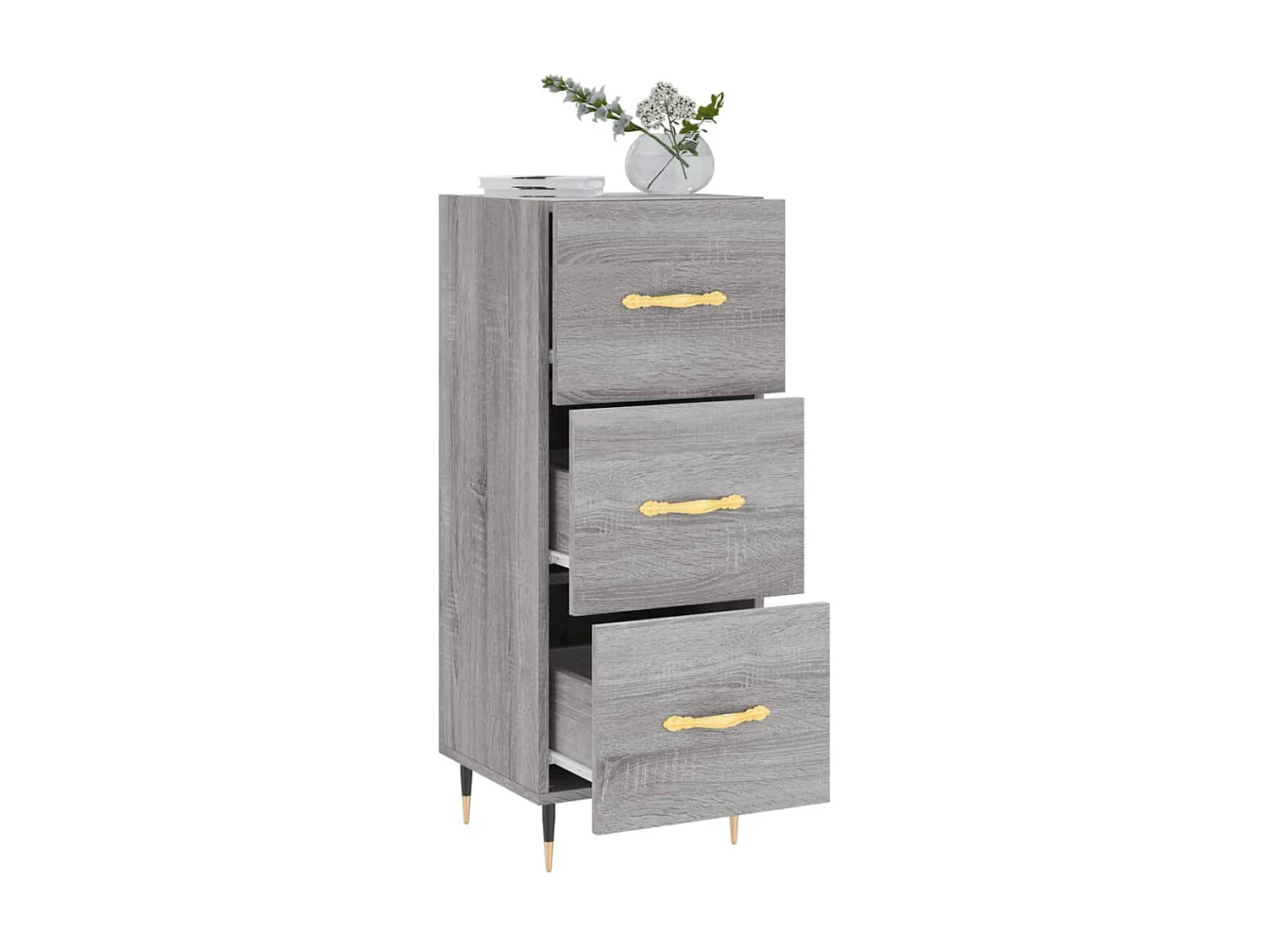 Sideboard Grau Sonoma - Lowboard 34,5x34x90 cm Holzwerkstoff -RM23057