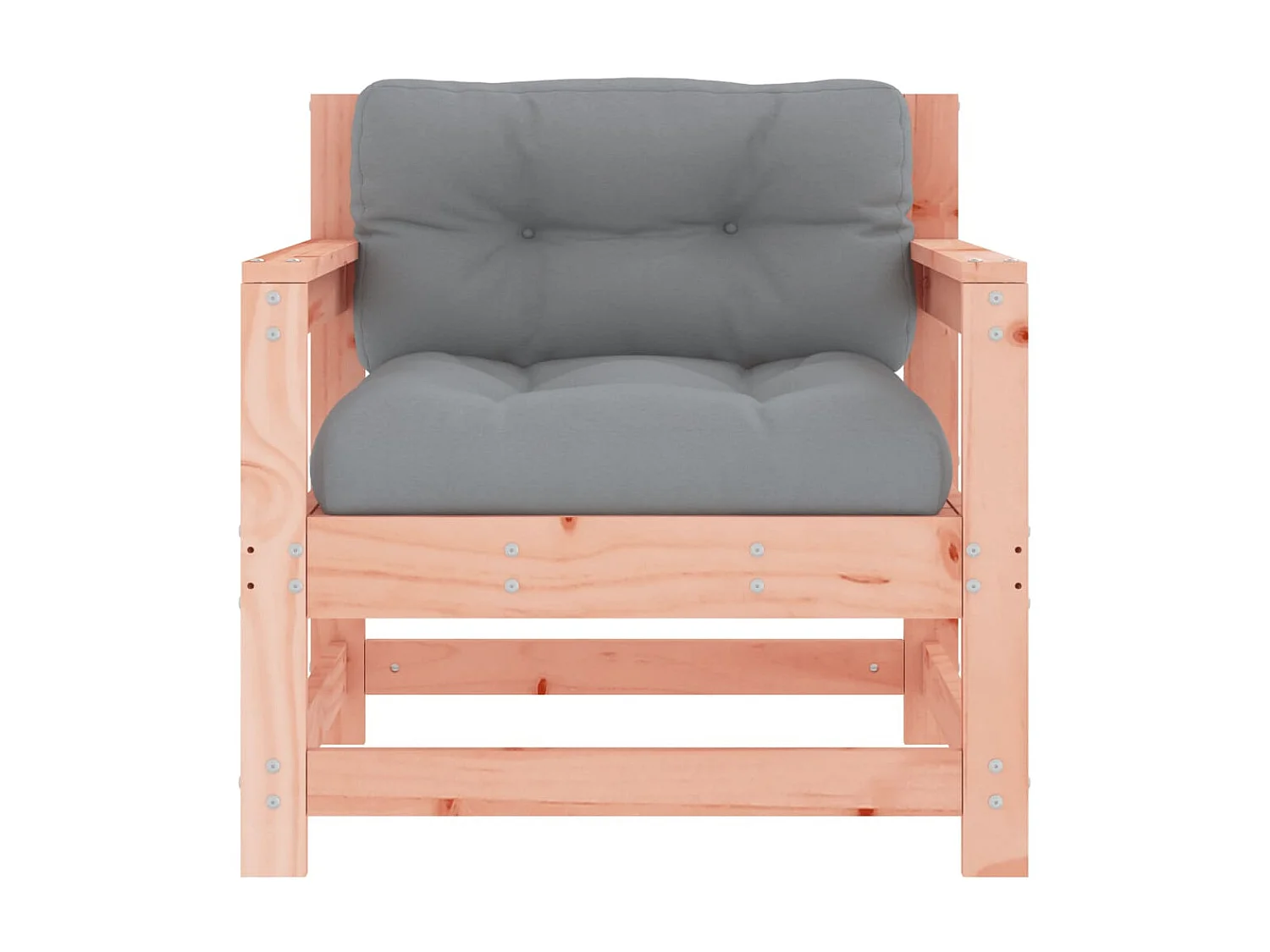 lot de 2 Chaises de jardin avec coussins bois massif douglas PWRS21124