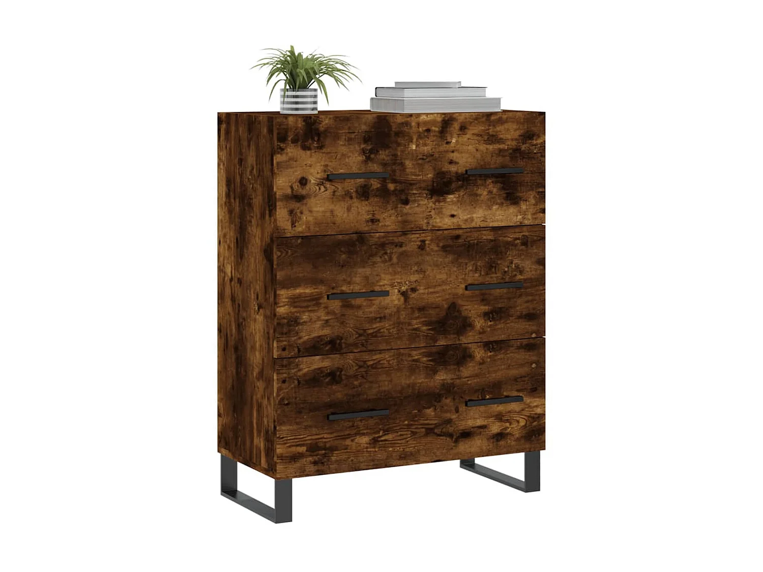 Sideboard Anrichte Räuchereiche 69,5x34x90 cm Holzwerkstoff -RM85859