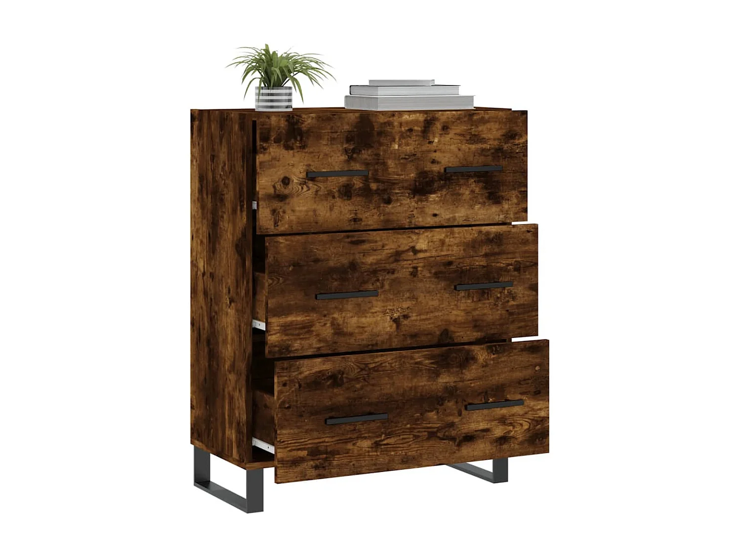 Sideboard Anrichte Räuchereiche 69,5x34x90 cm Holzwerkstoff -RM85859