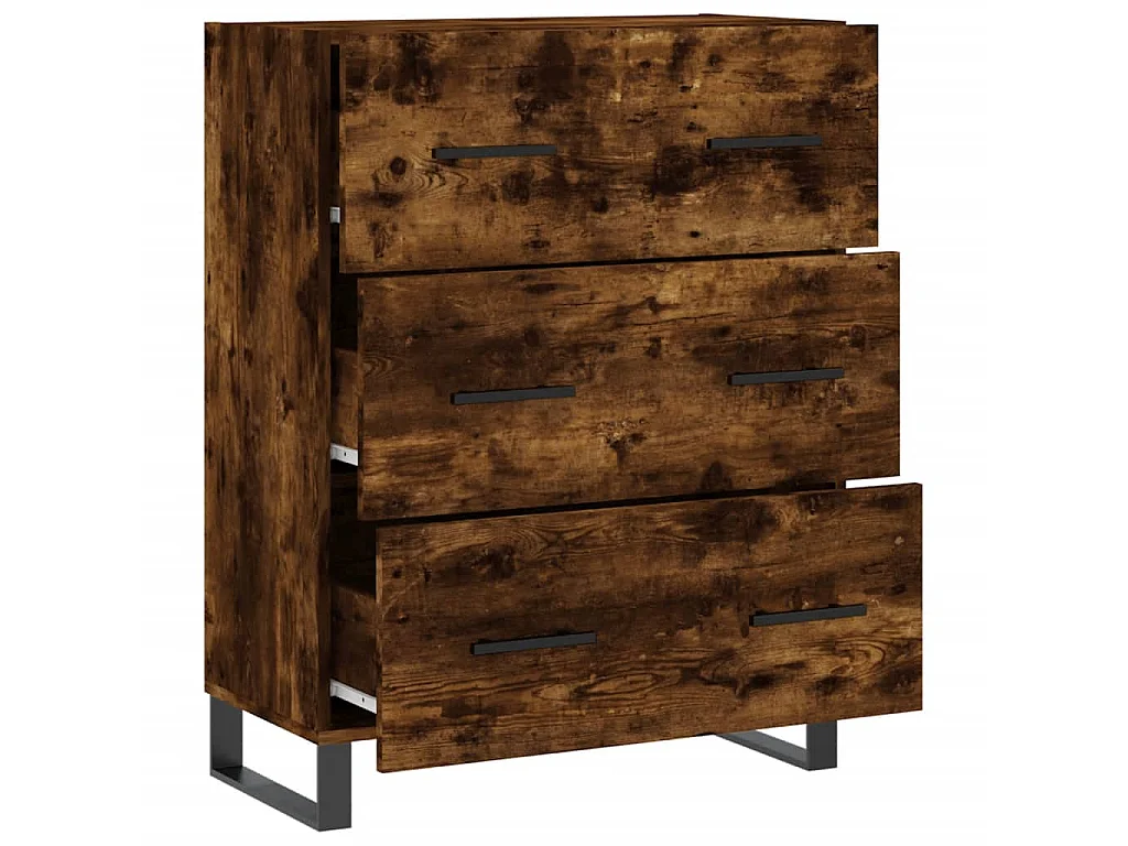 Sideboard Anrichte Räuchereiche 69,5x34x90 cm Holzwerkstoff -RM85859