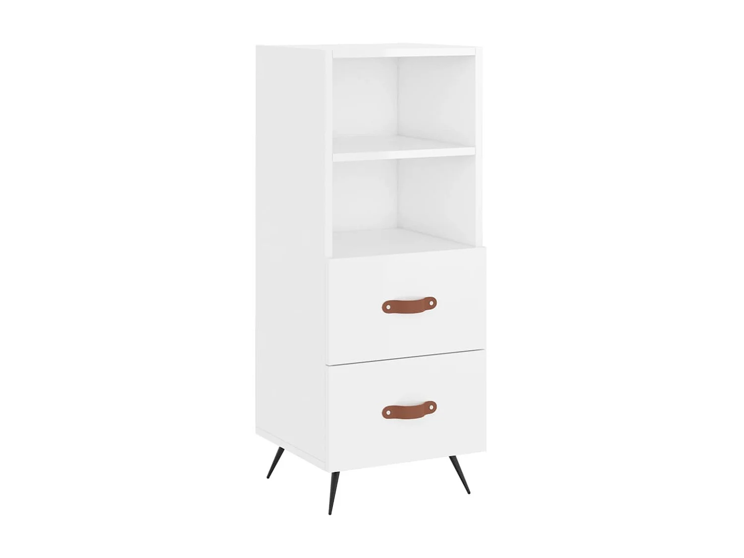 Sideboard Lowboard - Hochglanz-Weiß 34,5x34x90 cm Holzwerkstoff -RM79418