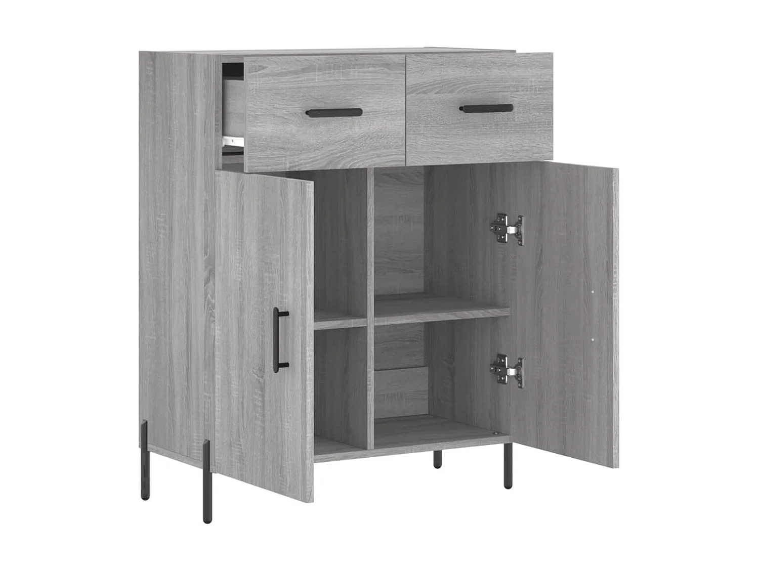 Sideboard Grau Sonoma - Lowboard 69,5x34x90 cm Holzwerkstoff -RM76293