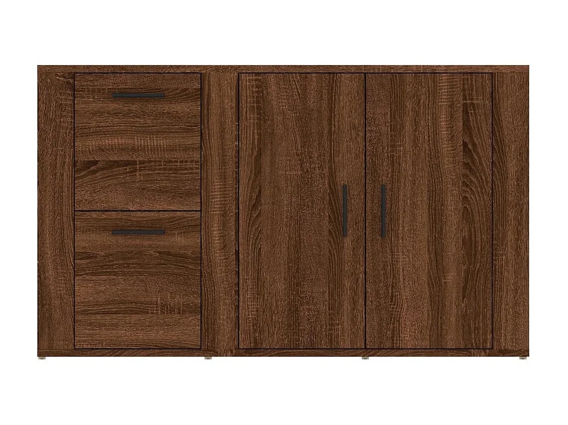Sideboard Lowboard - Braun Eichen-Optik 100x33x59,5 cm Holzwerkstoff -RM49512