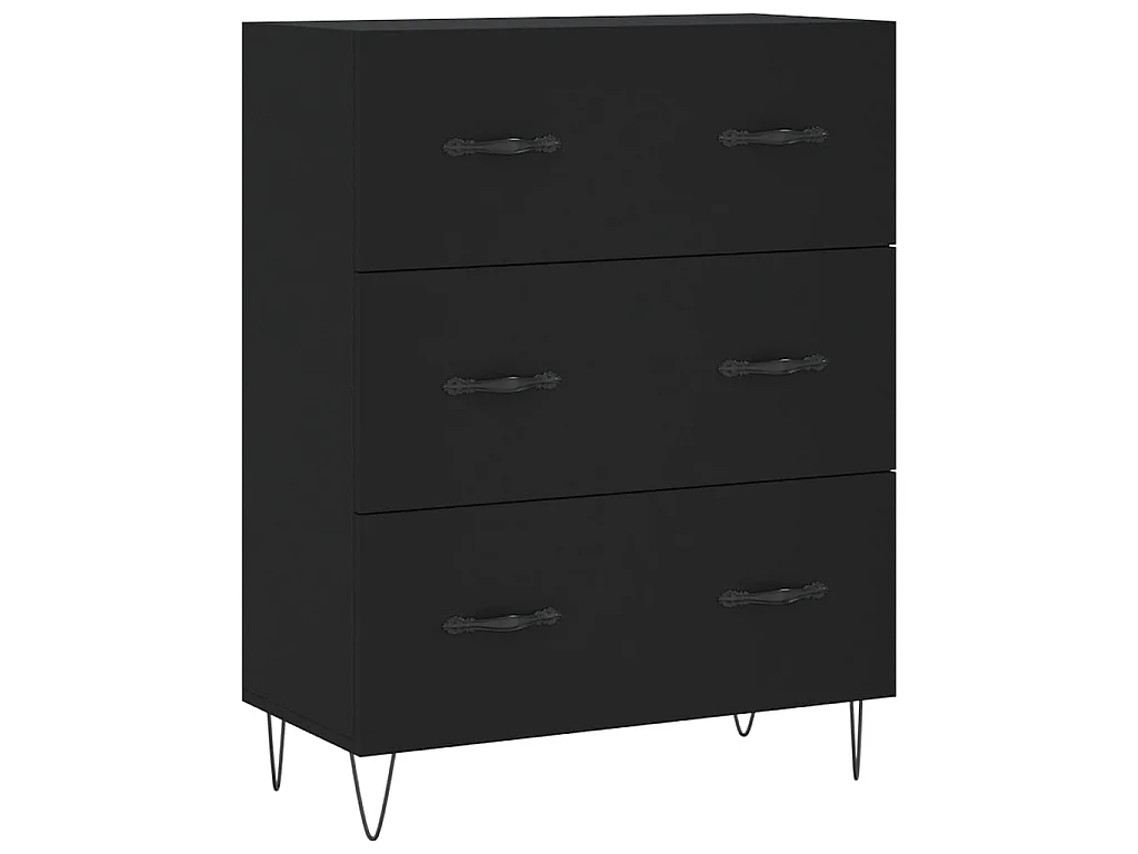 Sideboard Schwarz Anrichte 69,5x34x90 cm Holzwerkstoff -RM35495