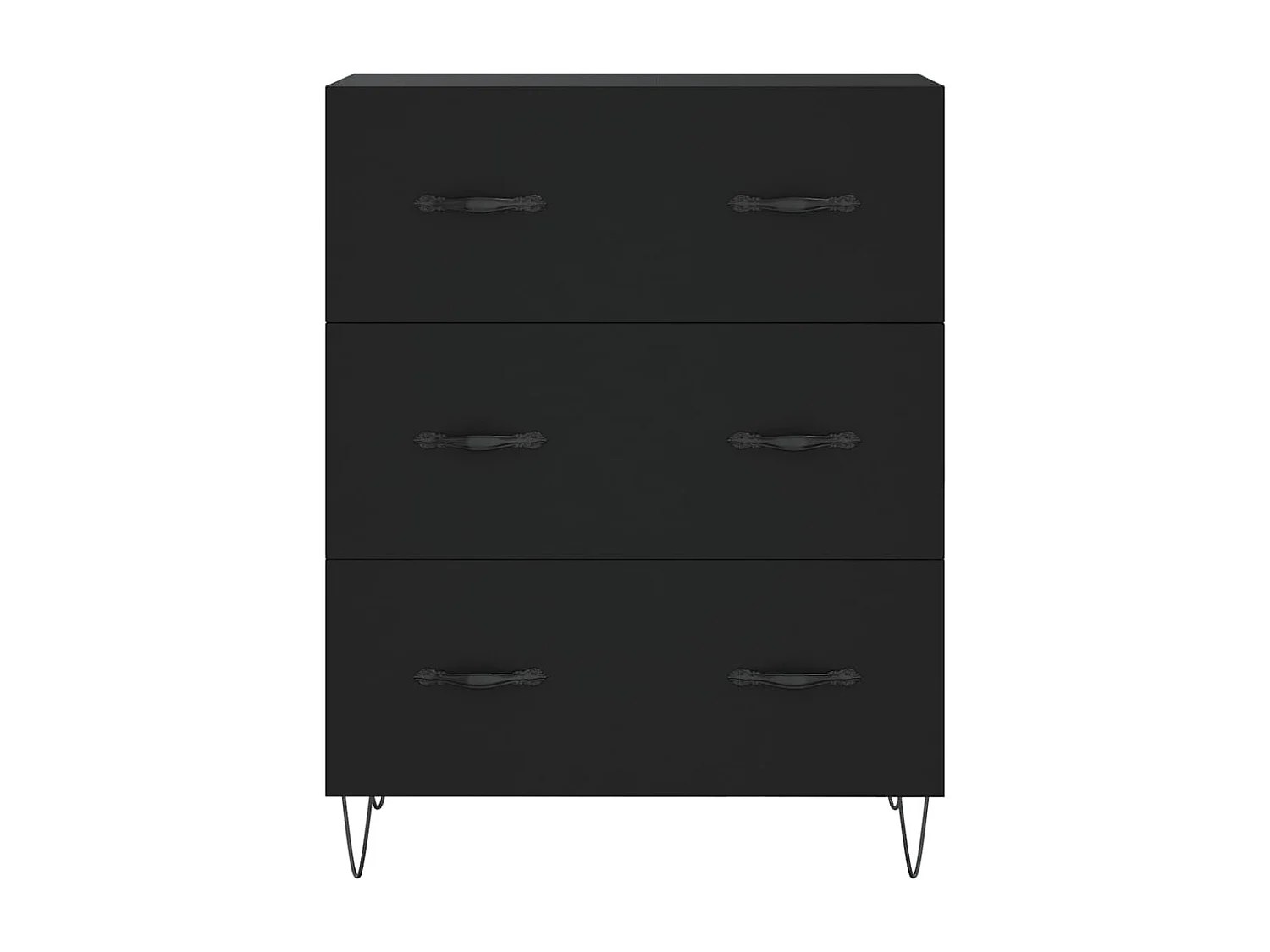 Sideboard Schwarz Anrichte 69,5x34x90 cm Holzwerkstoff -RM35495