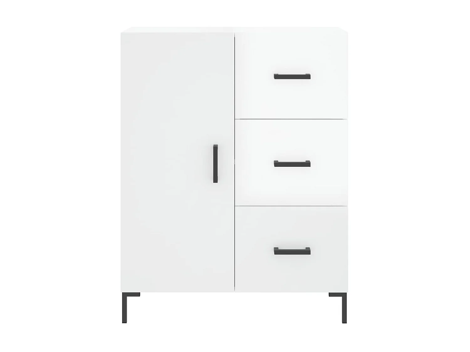 Sideboard Lowboard - Hochglanz-Weiß 69,5x34x90 cm Holzwerkstoff -RM45443