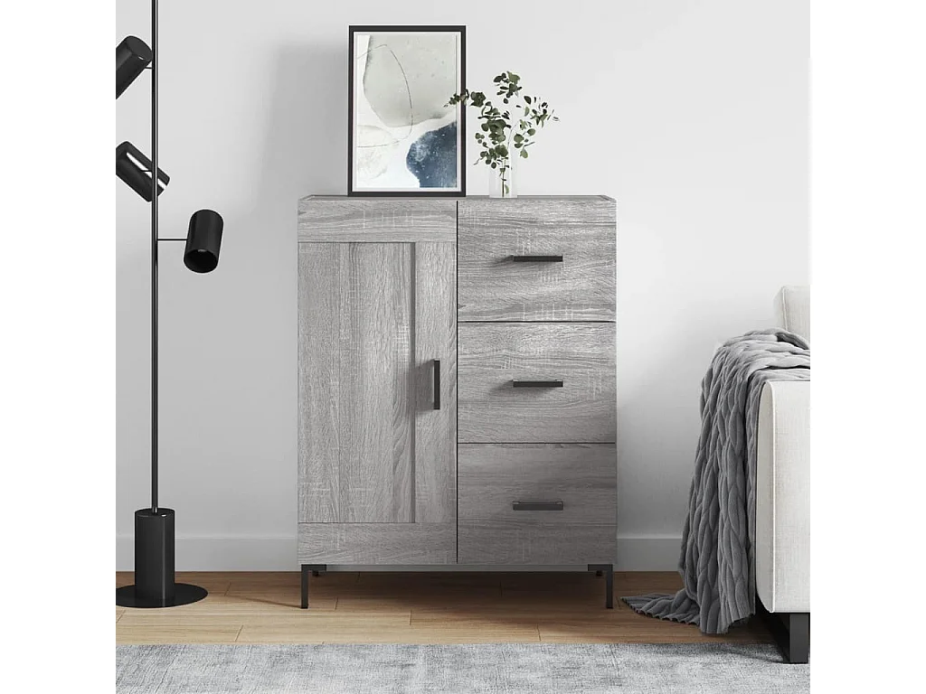 Sideboard Grau Sonoma - Lowboard 69,5x34x90 cm Holzwerkstoff -RM62044