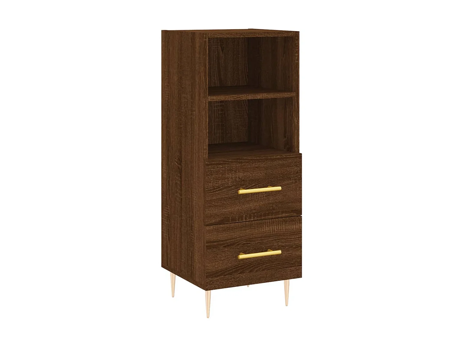 Sideboard Lowboard - Braun Eichen-Optik 34,5x34x90 cm Holzwerkstoff -RM54897