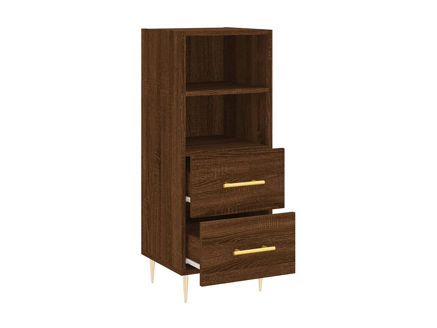 Sideboard Lowboard - Braun Eichen-Optik 34,5x34x90 cm Holzwerkstoff -RM54897