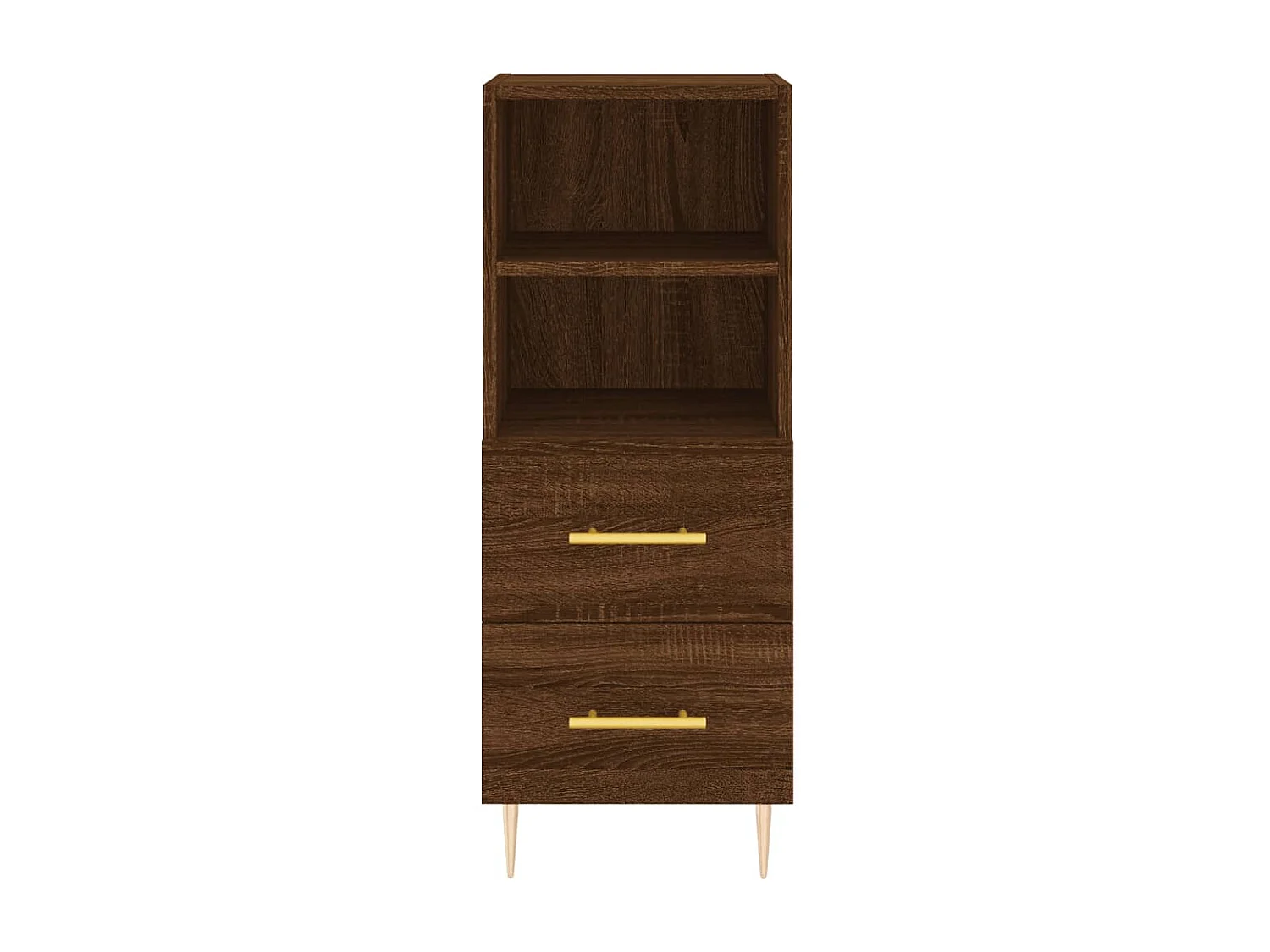 Sideboard Lowboard - Braun Eichen-Optik 34,5x34x90 cm Holzwerkstoff -RM54897