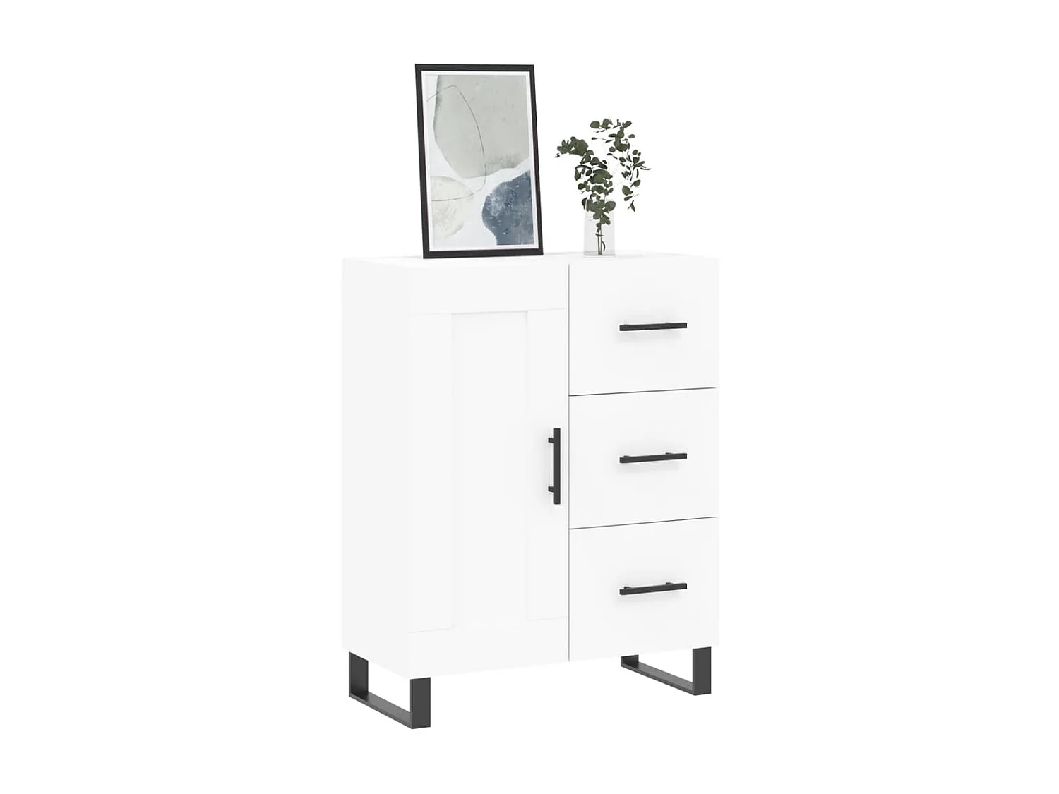 Sideboard Weiß Anrichte 69,5x34x90 cm Holzwerkstoff -RM38255