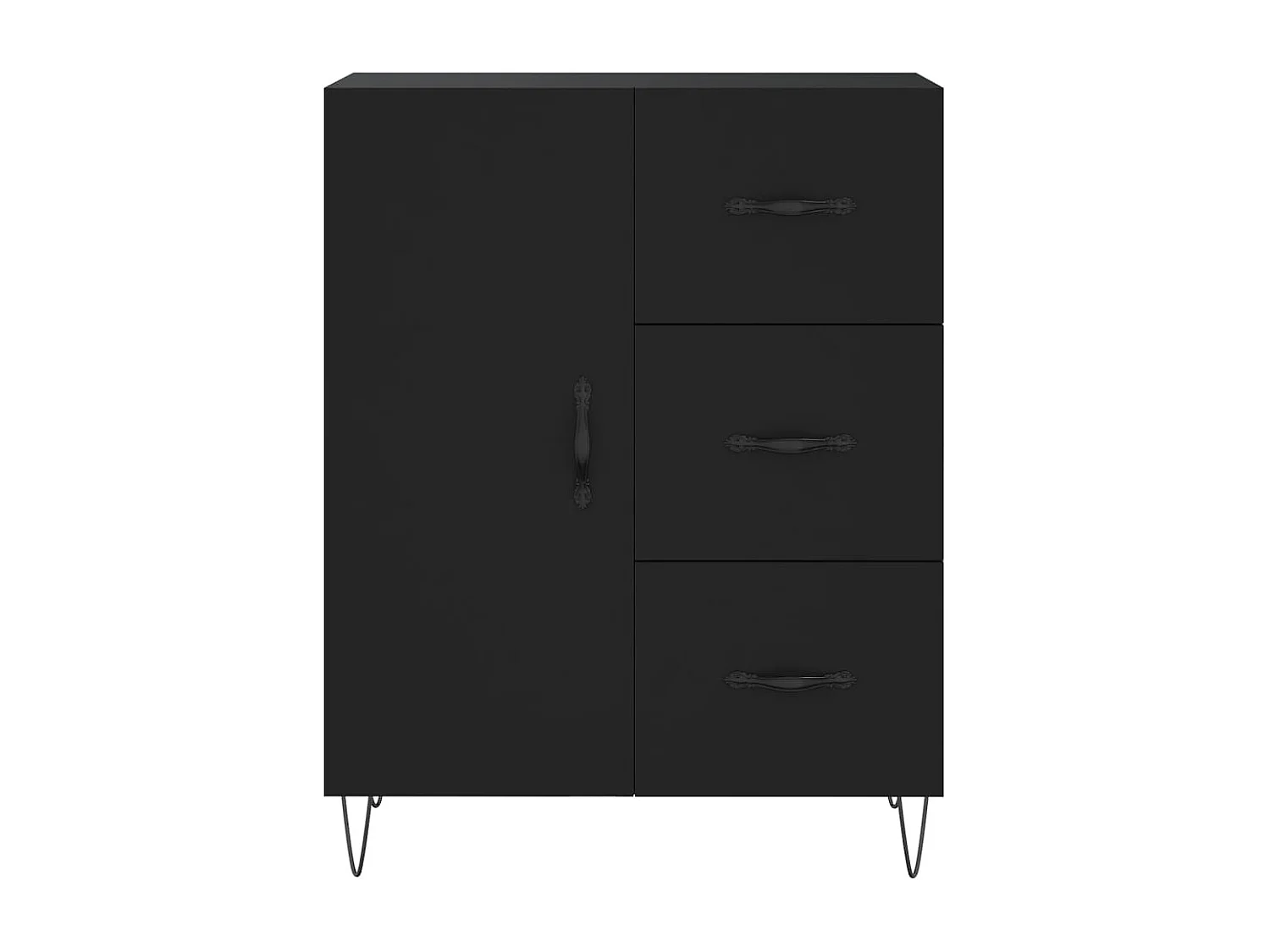 Sideboard Schwarz Anrichte 69,5x34x90 cm Holzwerkstoff -RM51056