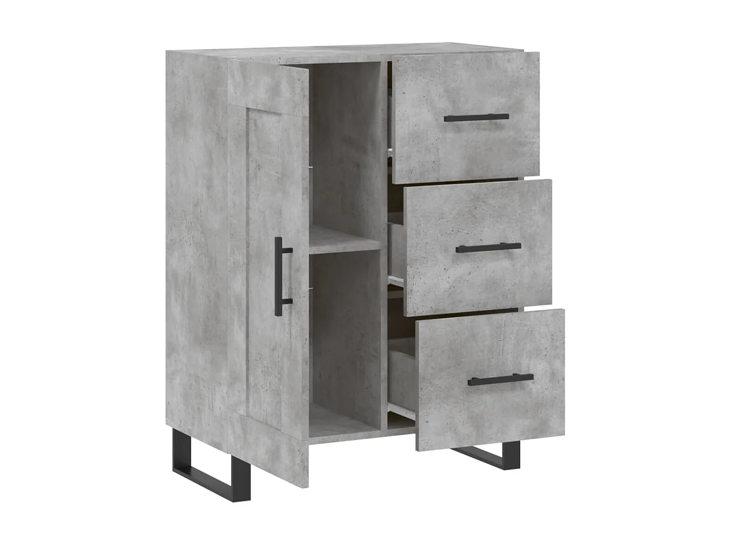 Sideboard Lowboard - Betongrau 69,5x34x90 cm Holzwerkstoff -RM47403