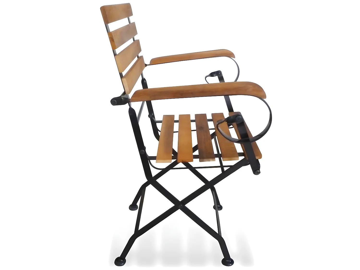 Chaises pliables de jardin 2 pcs Acier et bois d'acacia solide SEF16300