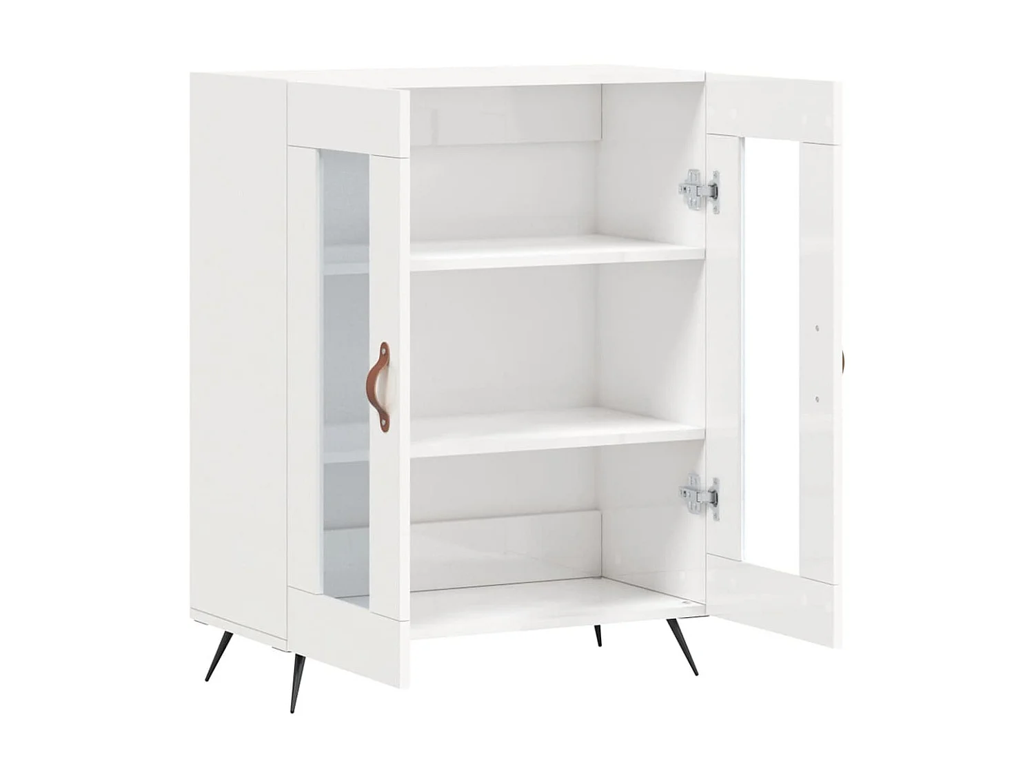 Sideboard Lowboard - Hochglanz-Weiß 69,5x34x90 cm Holzwerkstoff -RM54874