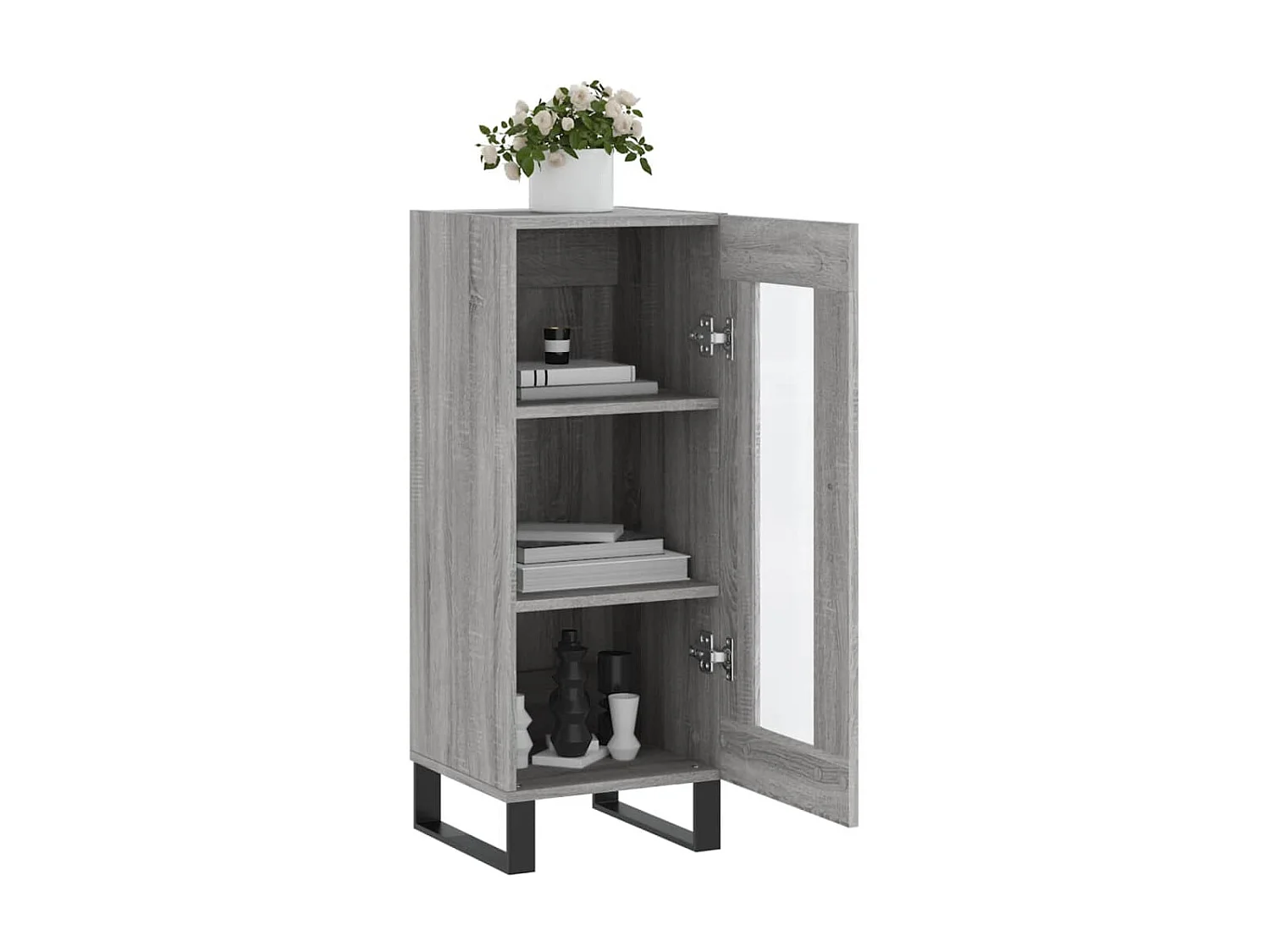 Sideboard Grau Sonoma - Lowboard 34,5x34x90 cm Holzwerkstoff -RM90588