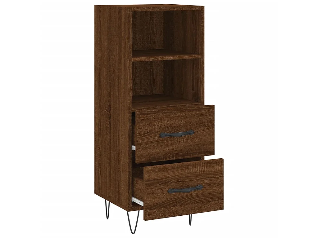 Sideboard Lowboard - Braun Eichen-Optik 34,5x34x90 cm Holzwerkstoff -RM93915