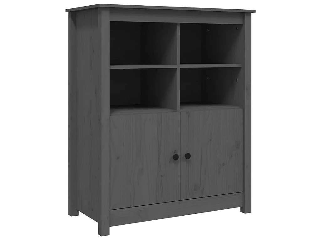 Sideboard Grau - Lowboard 83x41,5x100 cm Massivholz Kiefer -RM47737