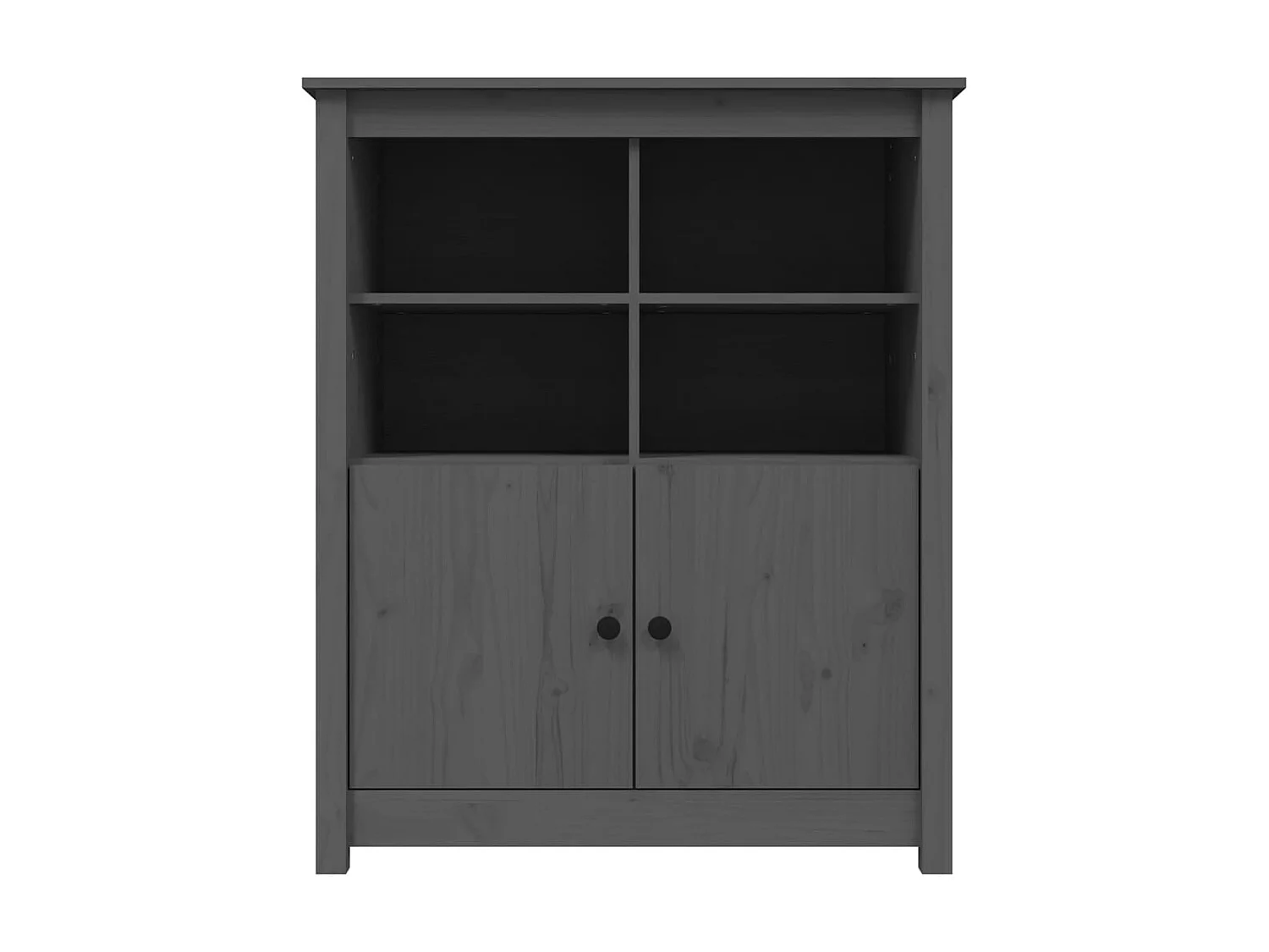 Sideboard Grau - Lowboard 83x41,5x100 cm Massivholz Kiefer -RM47737