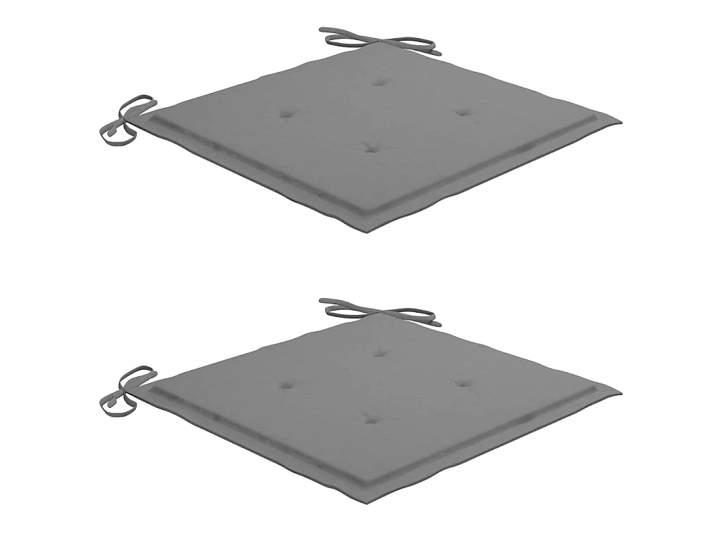 Klappbare Gartenstühle 2 Stk.| Outdoor-Stuhl mit Kissen Massivholz Akazie -gkd593065