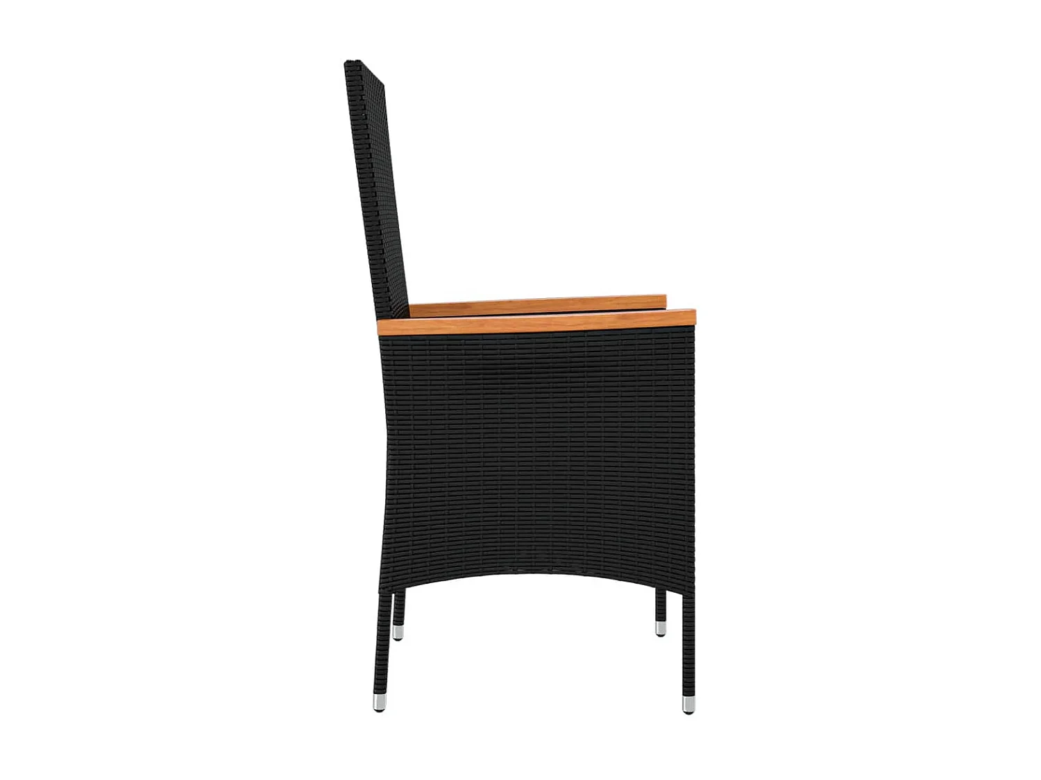 Cadeiras de jardim com almofadões 2 pcs vime PE preto PT386123