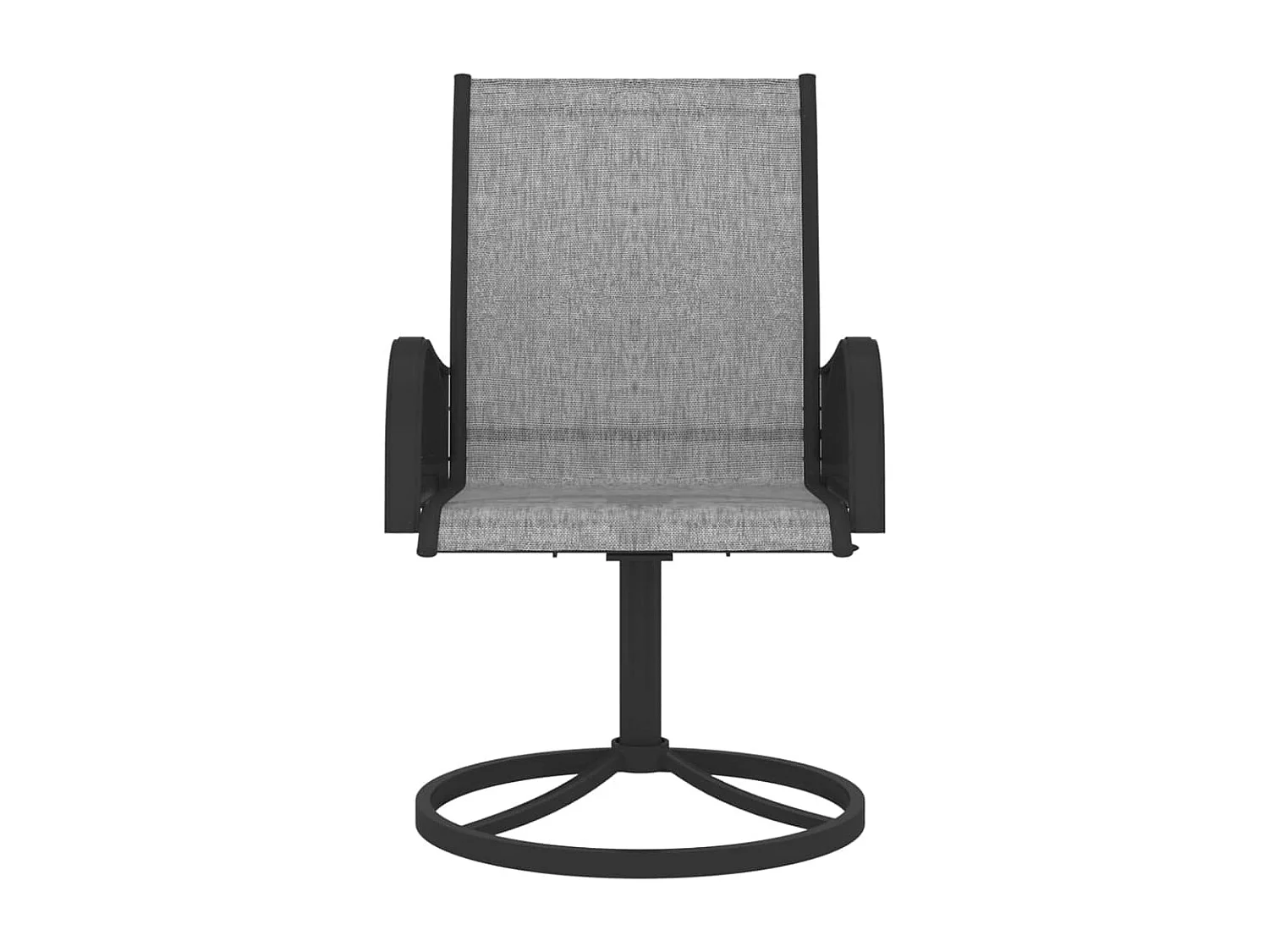 Chaises pivotantes de jardin 2 pcs Textilène et acier Gris SEF28056