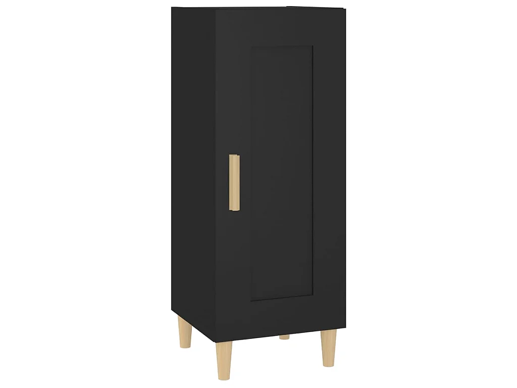 Sideboard Schwarz Anrichte 34,5x34x90 cm Holzwerkstoff -RM65238