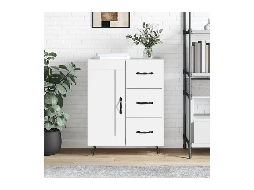 Sideboard Weiß Anrichte 69,5x34x90 cm Holzwerkstoff -RM94676