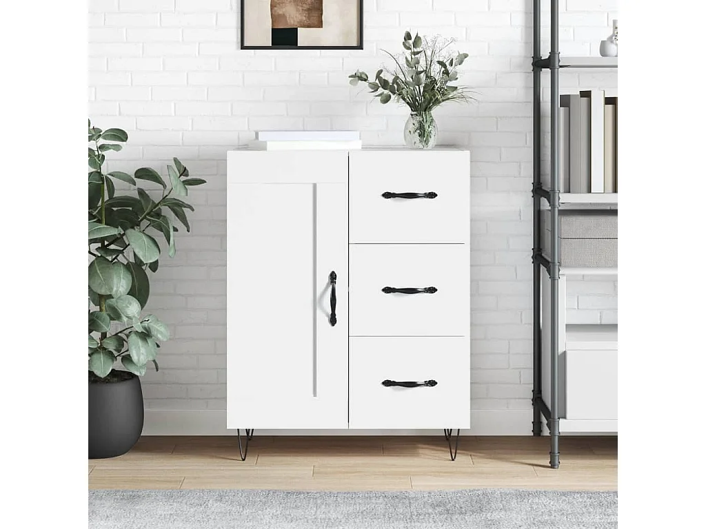 Sideboard Weiß Anrichte 69,5x34x90 cm Holzwerkstoff -RM94676