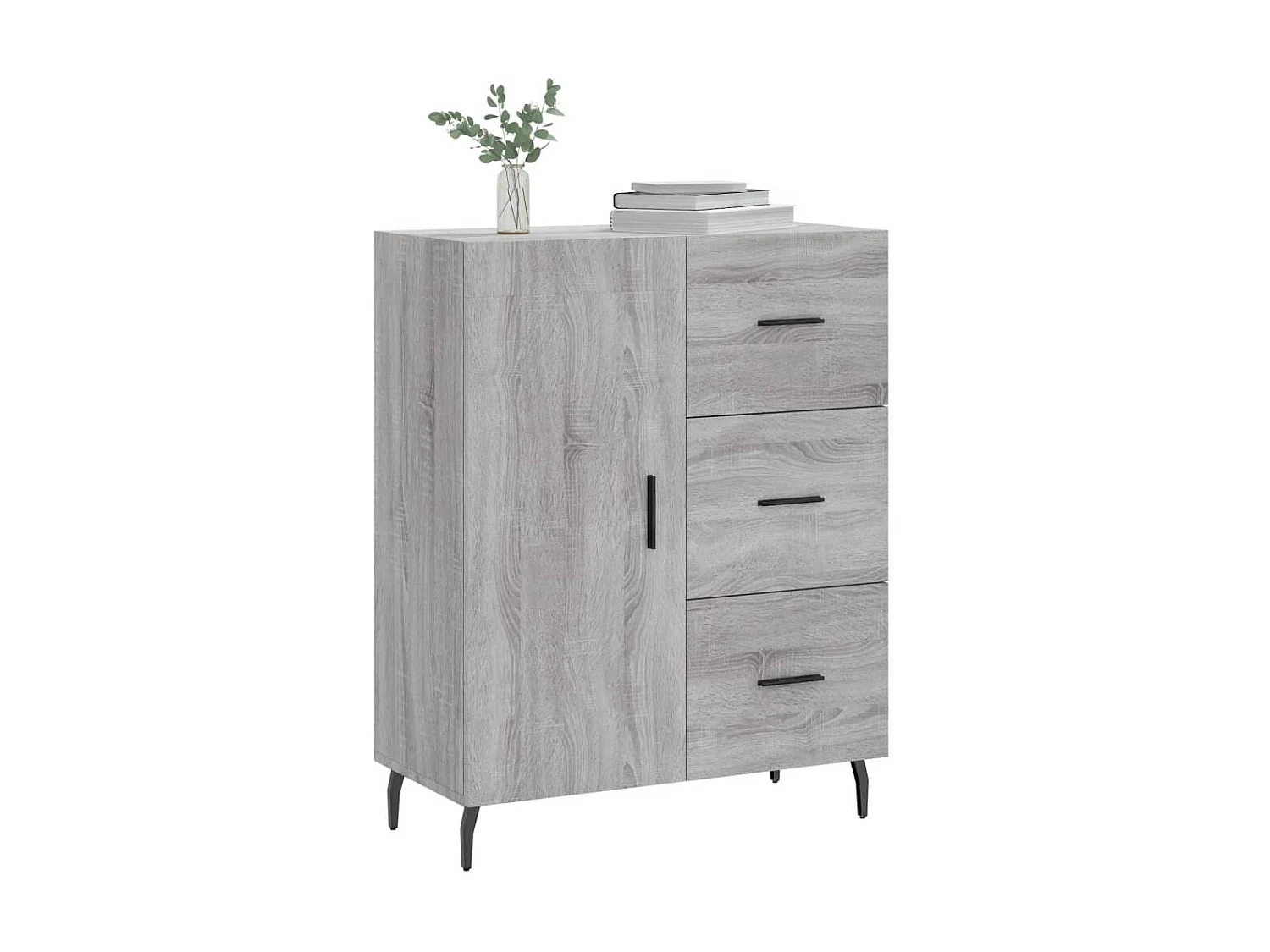 Sideboard Grau Sonoma - Lowboard 69,5x34x90 cm Holzwerkstoff -RM57716