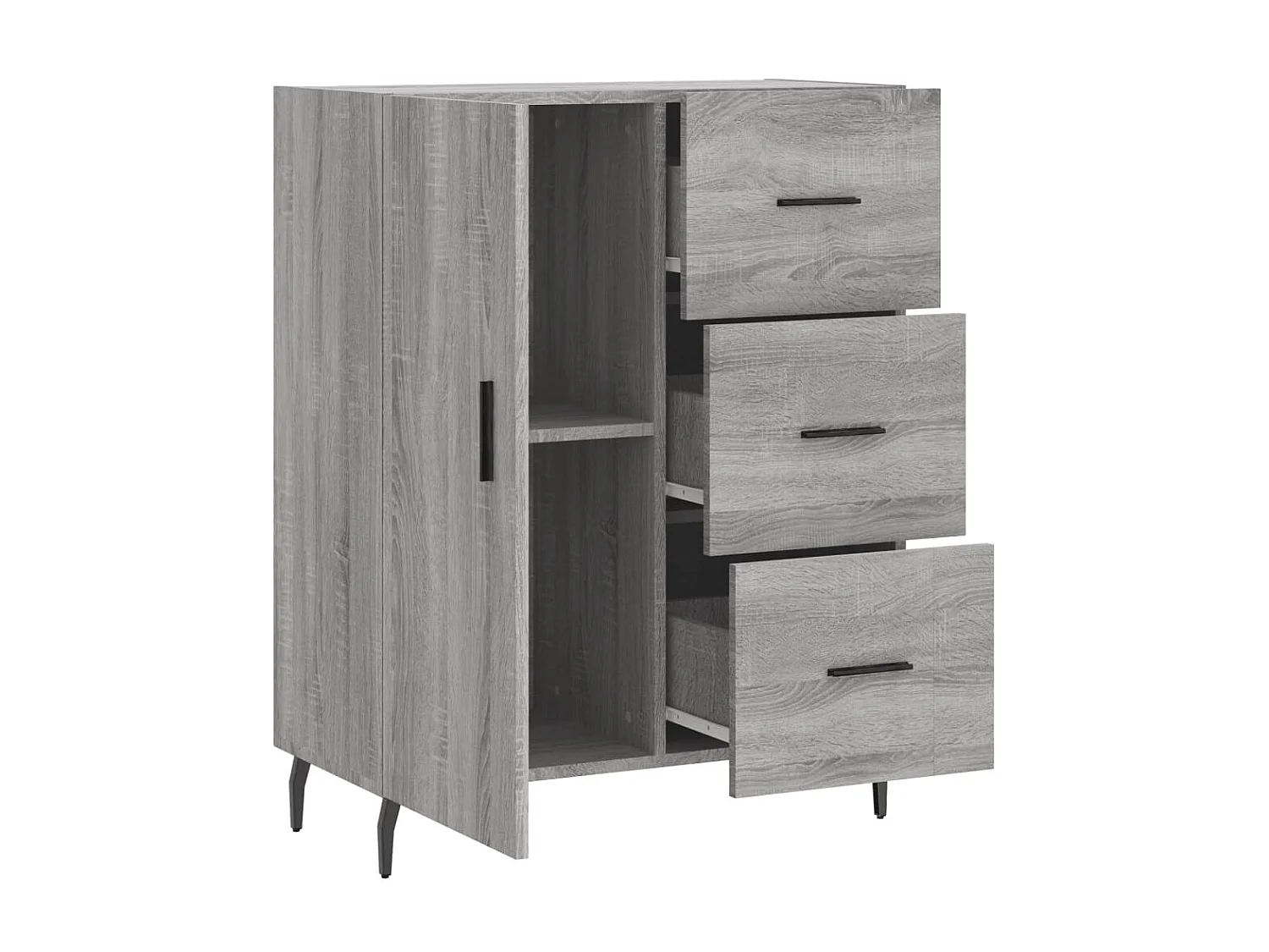 Sideboard Grau Sonoma - Lowboard 69,5x34x90 cm Holzwerkstoff -RM57716
