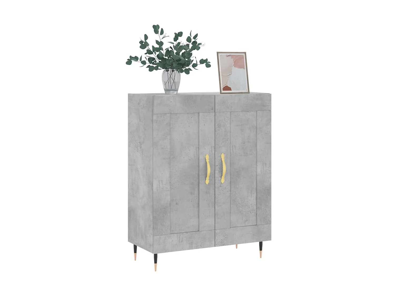 Sideboard Lowboard - Betongrau 69,5x34x90 cm Holzwerkstoff -RM82179