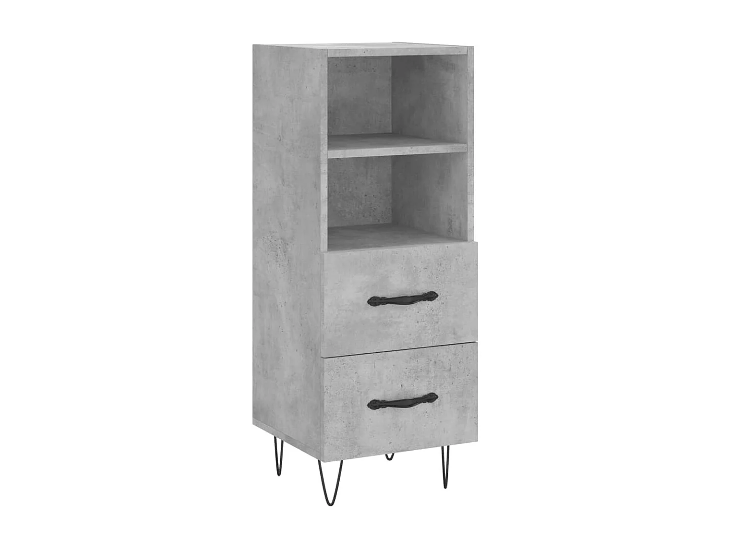 Sideboard Lowboard - Betongrau 34,5x34x90 cm Holzwerkstoff -RM69044