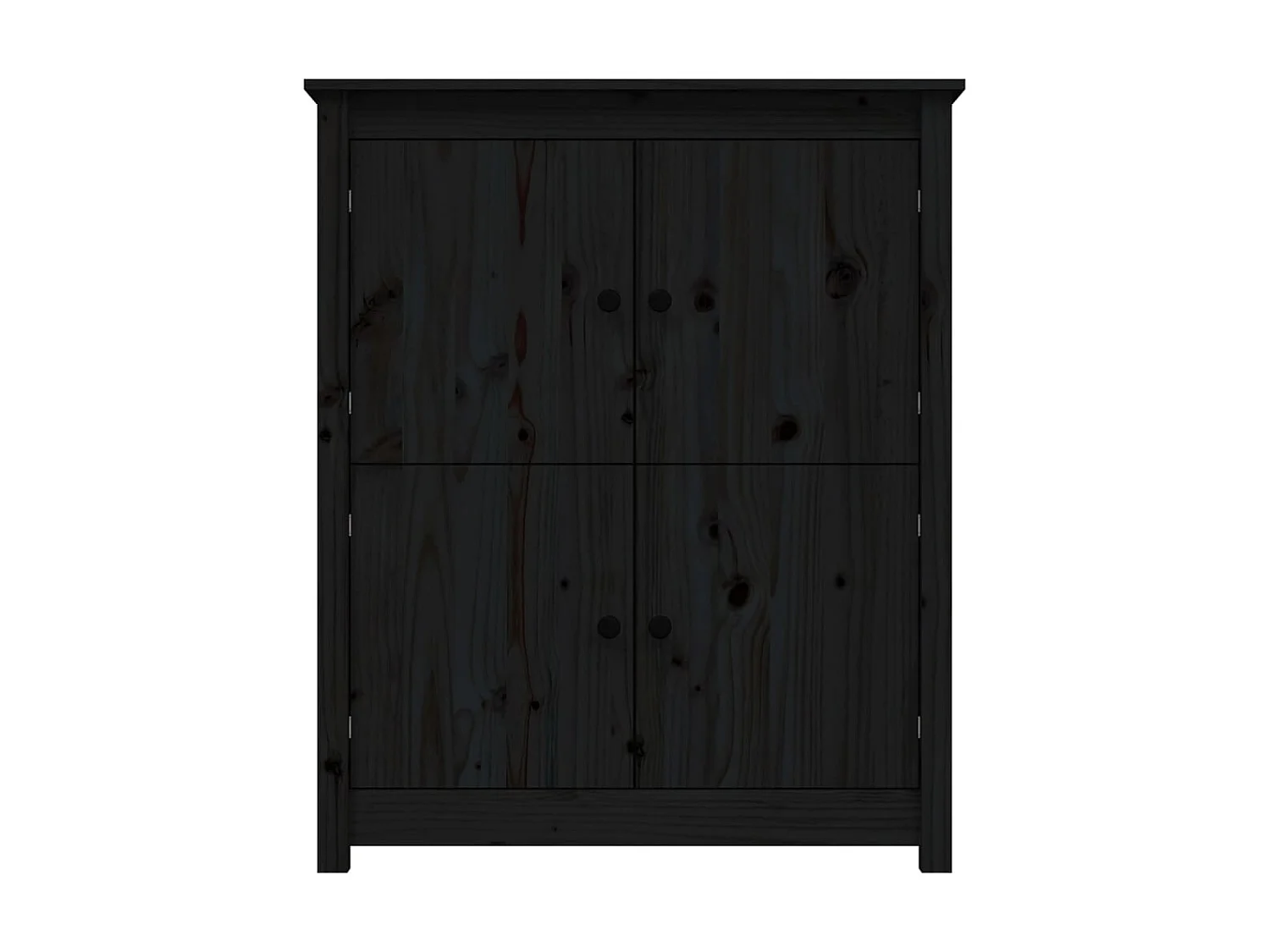 Sideboard Schwarz Anrichte 83x41,5x100 cm Massivholz Kiefer -RM49780